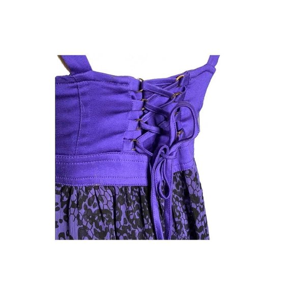 G by Guess Purple Bodice Animal Print Dress Small - Picture 2 of 7